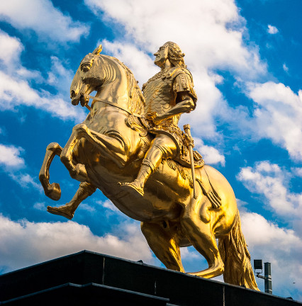 Der goldene Reiter - Feuervergoldet