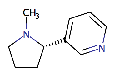 Nikotin, oder (S)-(–)-1-Methyl-2-(3-pyridyl)pyrrolidin
